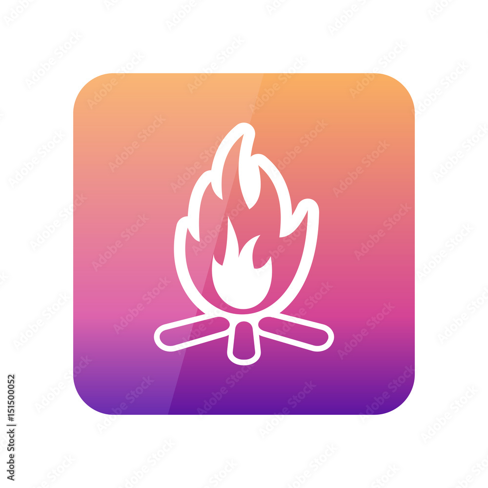 Bonfire outline icon. Summer. Vacation Bonfire outline icon. Summer. Vacation