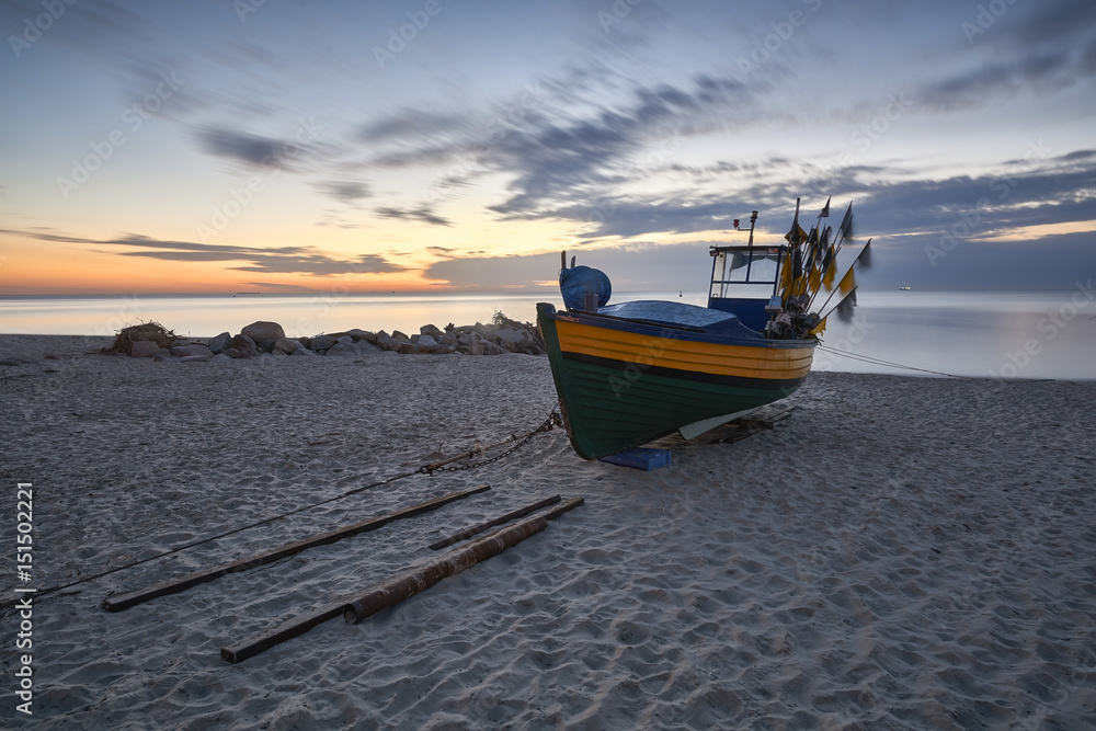 Gdynia Orlowo, Poland - beach on the Baltic Sea. Gdynia Orlowo, Poland - beach on the Baltic Sea.