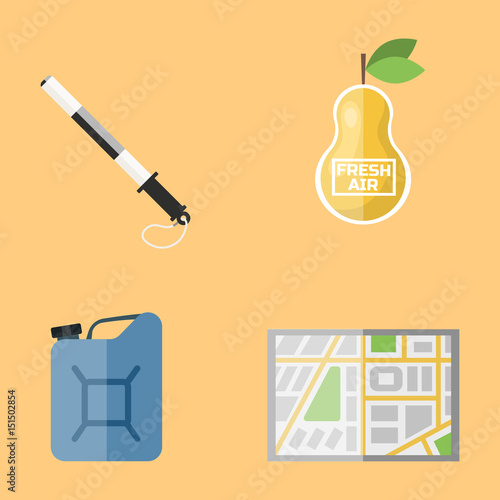Auto transport motorist icon symbol vehicle equipment service car driver tools vector illustration.