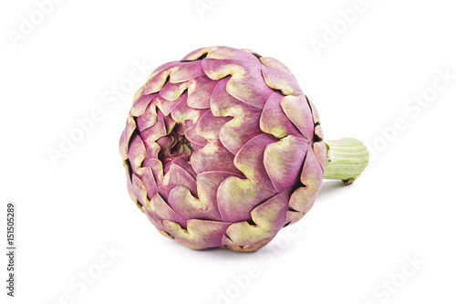 Fresh artichoke isolated on white background