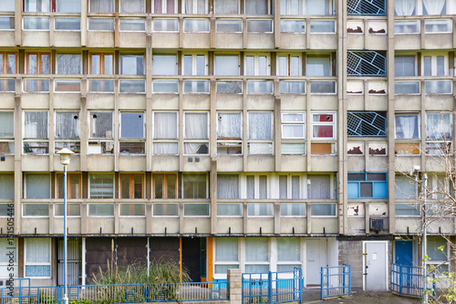 Foto Council flat housing block, Robin Hood Gardens, in East London