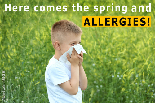 Seasonal allergy. Little bo...