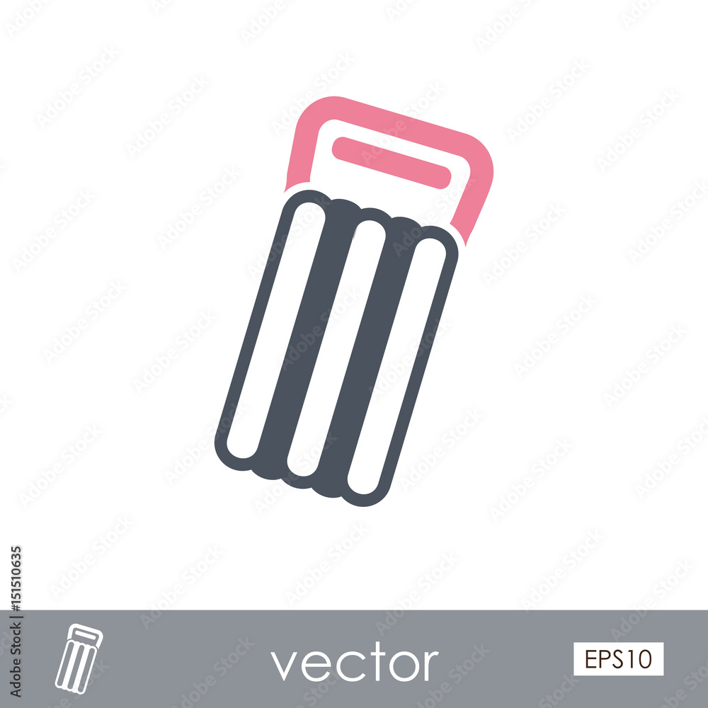 Floating mattress on beach outline icon. Summer. Vacation Floating mattress on beach outline icon. Summer. Vacation