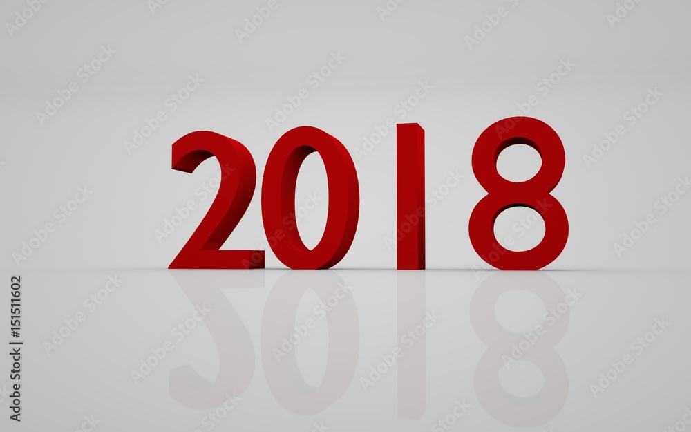 New year 2018 - obrazy, fototapety, plakaty 