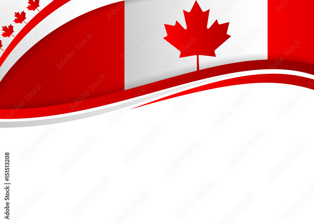 Canadian flag themed banner with copy space Stock Vector | Adobe Stock