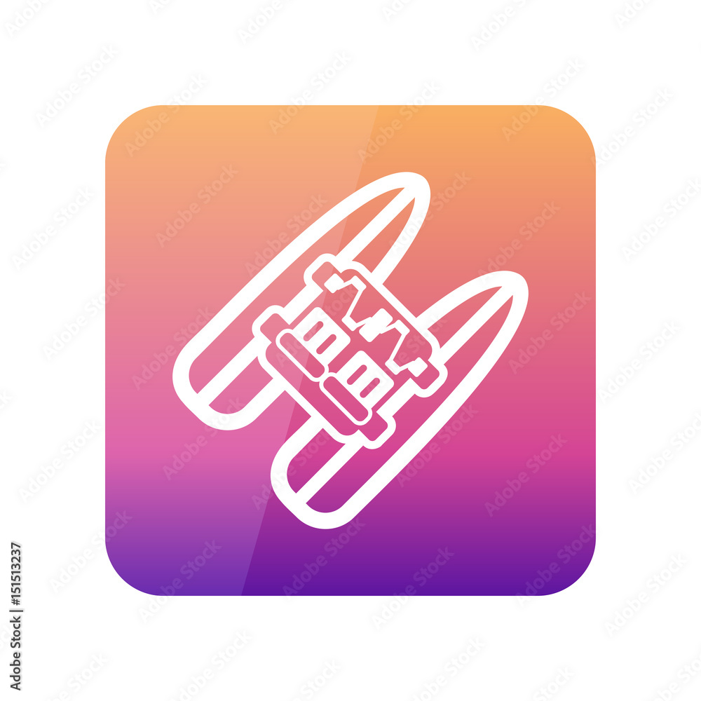 Pedalo boat beach outline icon. Summer. Vacation Pedalo boat beach outline icon. Summer. Vacation