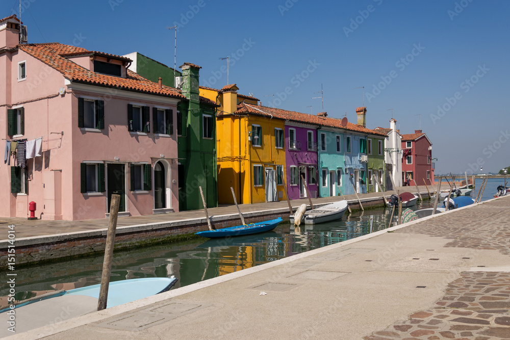 A sunny day on the island of Burano - Venice - Italy