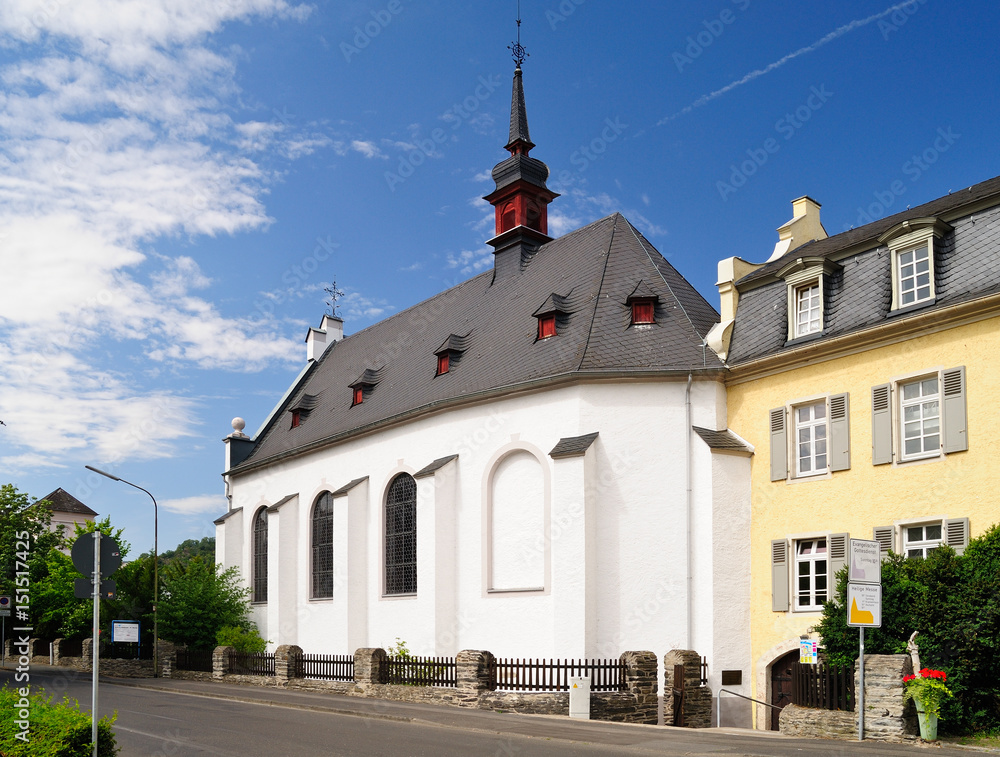 Obraz premium Franziskanerinnen-Kloster St. Martin, Stiftung Bethesda St. Martin, Senfmühle, Boppard, Rhein-Hunsrück-Kreis, Rheinland-Pfalz, Deutschland, Europa