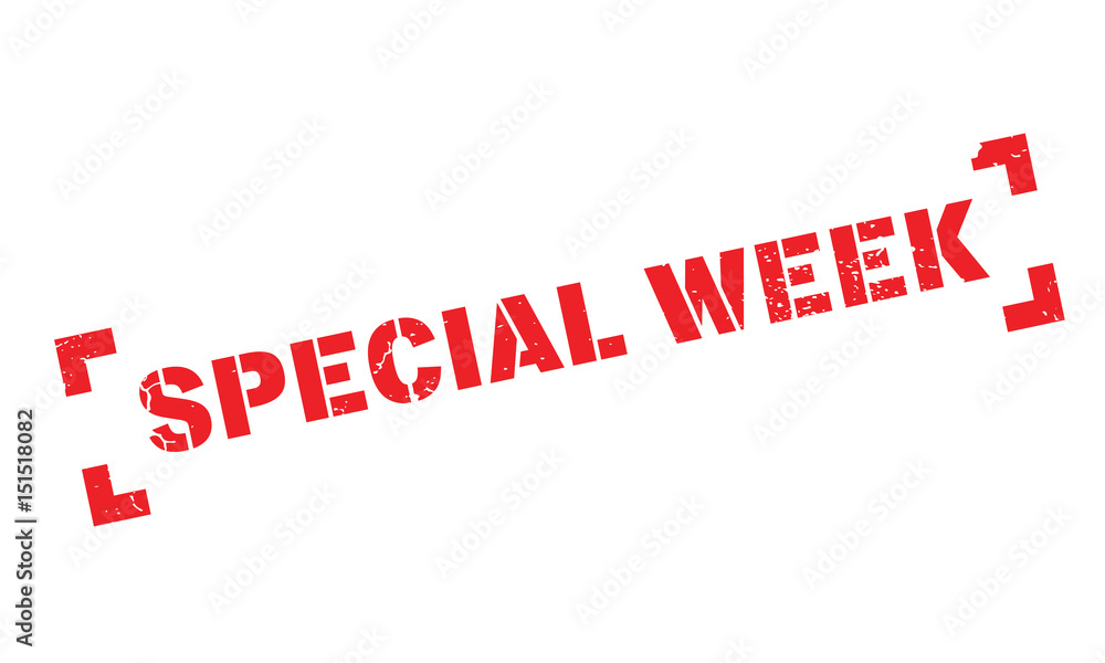 Special Week rubber stamp. Grunge design with dust scratches. Effects can be easily removed for a clean, crisp look. Color is easily changed. Special Week rubber stamp. Grunge design with dust scratches. Effects can be easily removed for a clean, crisp look. Color is easily changed.