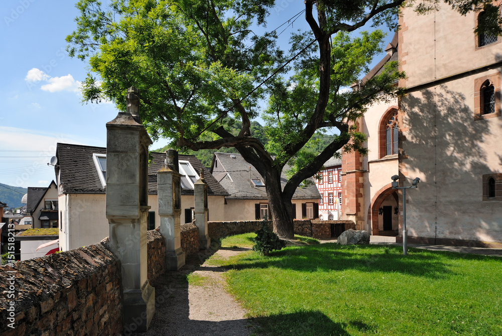 Pfarrkirche St. Martin, Lorch, Unesco Weltkulturerbe Oberes Mittelrheintal, Hessen, Deutschland, Europa