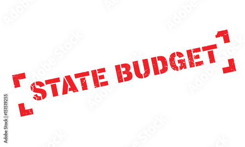 State Budget rubber stamp. Grunge design with dust scratches. Effects can be easily removed for a clean, crisp look. Color is easily changed.