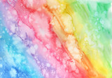 Watercolor texture in rainbow colors.