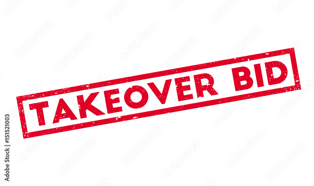 Takeover Bid rubber stamp. Grunge design with dust scratches. Effects can be easily removed for a clean, crisp look. Color is easily changed. Takeover Bid rubber stamp. Grunge design with dust scratches. Effects can be easily removed for a clean, crisp look. Color is easily changed.