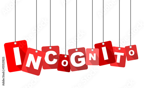 Red vector flat design background incognito. It is well adapted for web design.