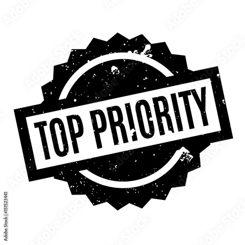 Top Priority rubber stamp. Grunge design with dust scratches. Effects can be easily removed for a clean, crisp look. Color is easily changed.