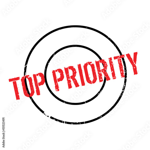 Top Priority rubber stamp. Grunge design with dust scratches. Effects can be easily removed for a clean, crisp look. Color is easily changed.