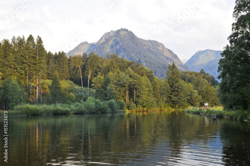 Moorweiher, Oberstdorf, Oberallgäu, Bayern, Deutschland