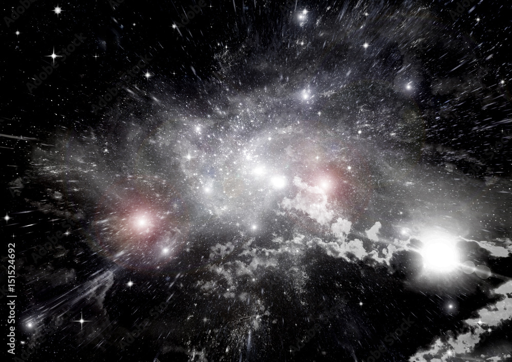 galaxy in a free space galaxy in a free space