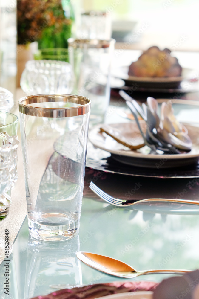 Detail  image of Elegant dining table setting