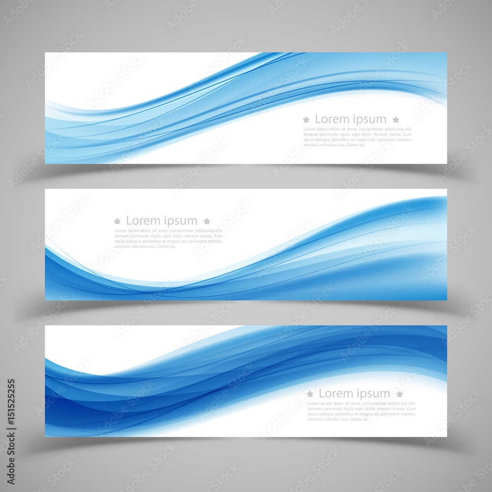Fototapeta premium Set of banner templates Modern abstract Vector Illustration.