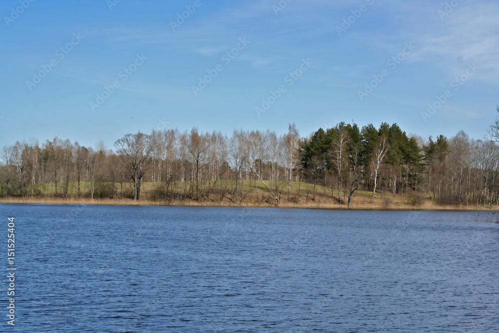 Early spring at the european lake
