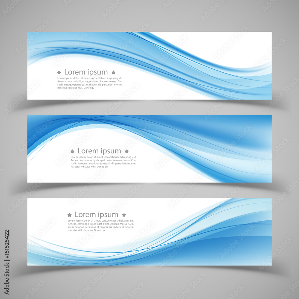 Naklejka premium Set of banner templates Modern abstract Vector Illustration.