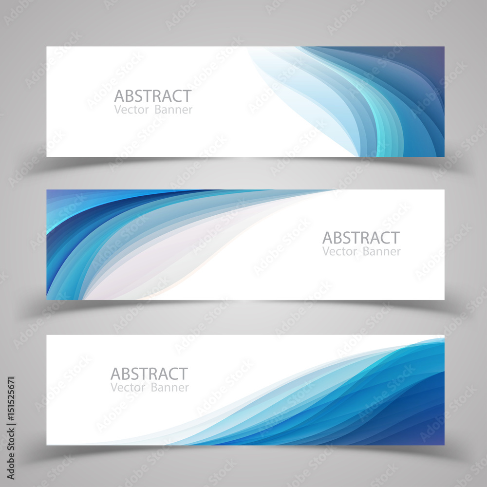 Set of banner templates  Modern abstract Vector Illustration.