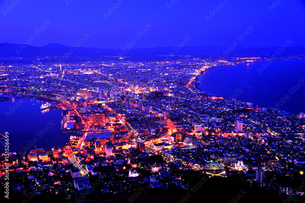 Fototapeta premium 函館山からの夕景・夜景