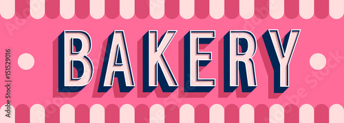 Bakery banner typographic design.