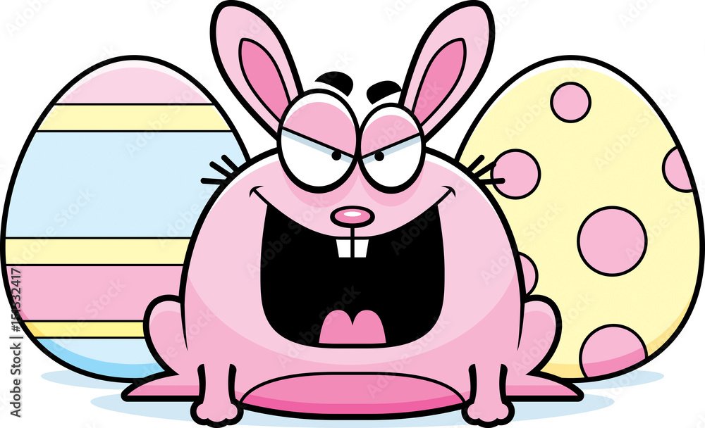 Obraz premium Sinister Cartoon Easter Bunny