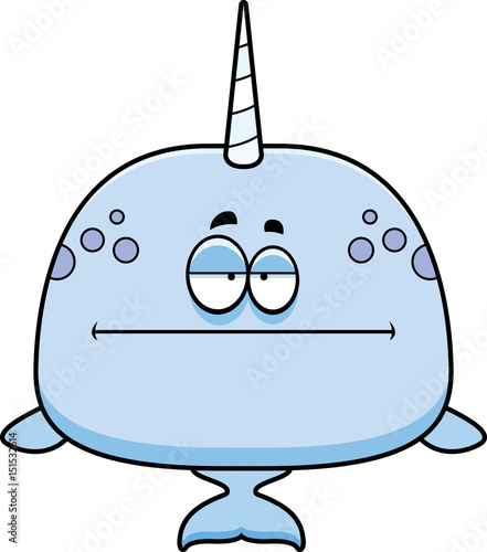 Bored Cartoon Narwhal