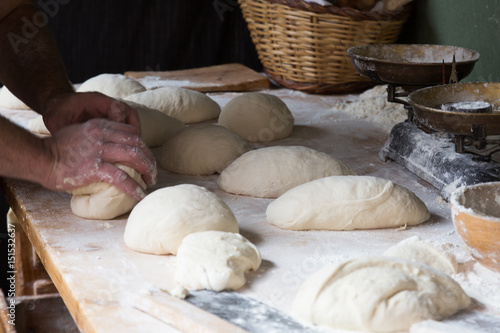 Preparing dough for baking