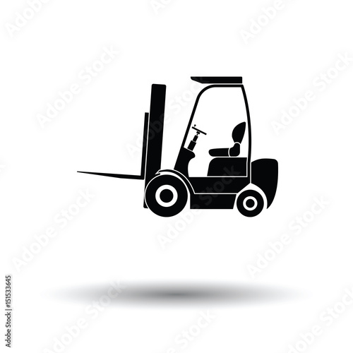 Warehouse forklift icon