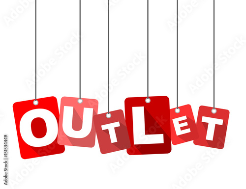Red vector flat design background outlet. It is well adapted for web design.
