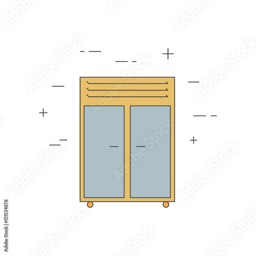 Refrigeration isolated line icon. photo