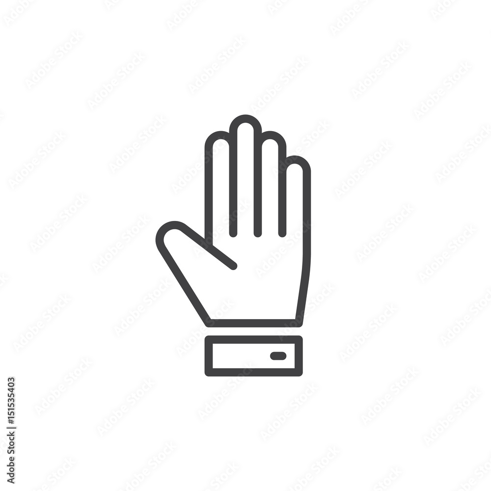Hand, palm outline icon, line vector sign, linear style pictogram isolated on white. Symbol, logo illustration. Editable stroke. Pixel perfect Hand, palm outline icon, line vector sign, linear style pictogram isolated on white. Symbol, logo illustration. Editable stroke. Pixel perfect