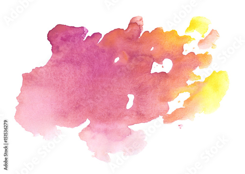Huge Hand Painted Watercolor Splash Background - Sunset