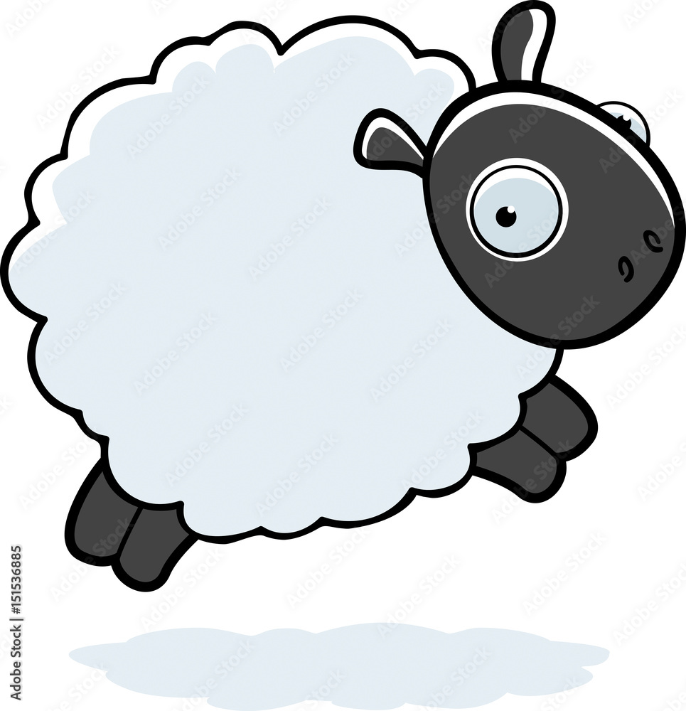 Obraz premium Sheep Jumping