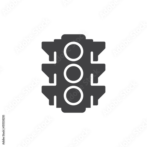 Traffic light icon vector, filled flat sign, solid pictogram isolated on white. Symbol, logo illustration. Pixel perfect