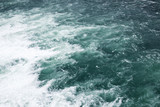Stormy sea, waving deep blue water surface