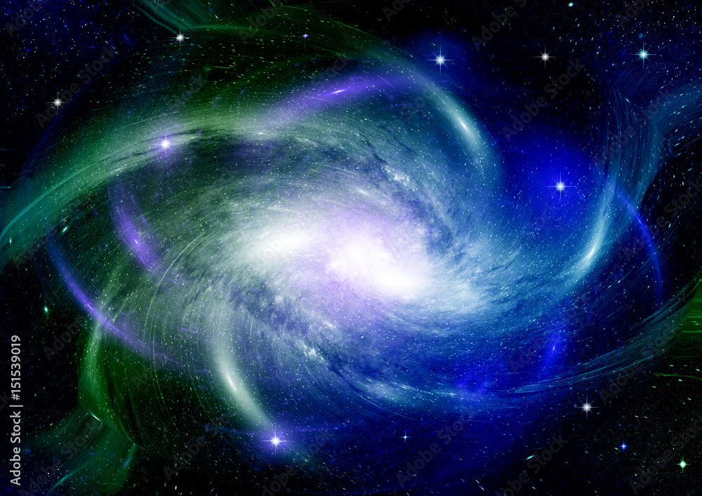 galaxy in a free space