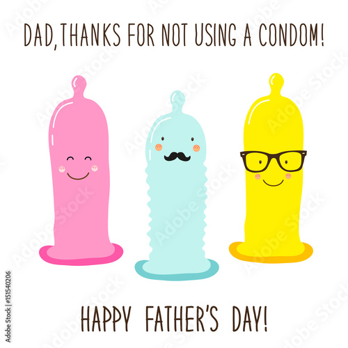 Funny unusual hand drawn Father's Day greeting card