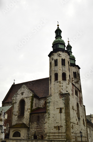 Saint Andrey's church in the aged city of Krakow, Poland..