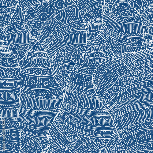 Abstract sketchy decorative doodles hand drawn ethnic pattern