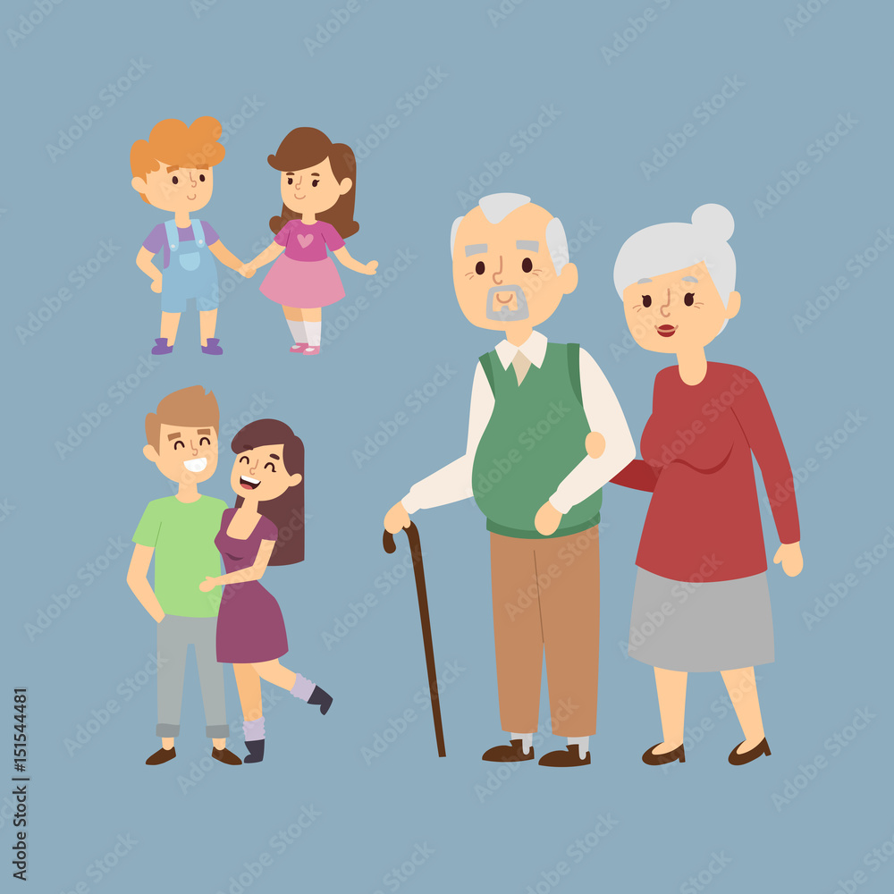 People happy couple cartoon relationship characters lifestyle vector illustration relaxed friends. People happy couple cartoon relationship characters lifestyle vector illustration relaxed friends.