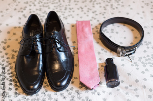 Wedding details. Man accessories.