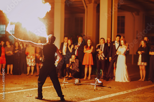 Canvas-taulu fireshow in awedding