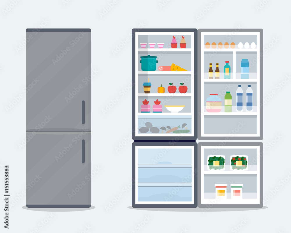 Open and close fridge. Open and close fridge.