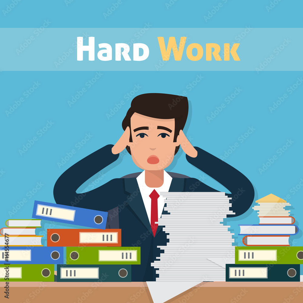 Businessman in workplace in office. Businessman in workplace in office.