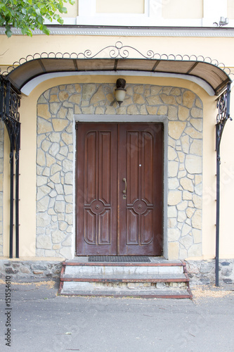 Old wooden door in Kiev © jollier_